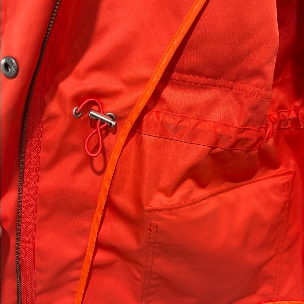 Joe Fresh Women’s Orange/Coral Water-Resistant Jacket with Hood - Picture 7 of 13
